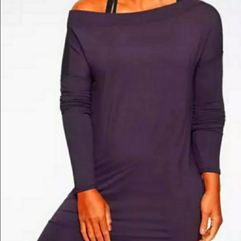 COPY - ATHLETA purple Studio barre Dress XS run big and expand.